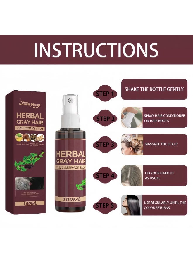 ساوث مون رذاذ الإسنس العشبي ١٠٠ مل: لمحاربة الشيب واستعادة لونك الطبيعي الأصغر سناً - Image 2