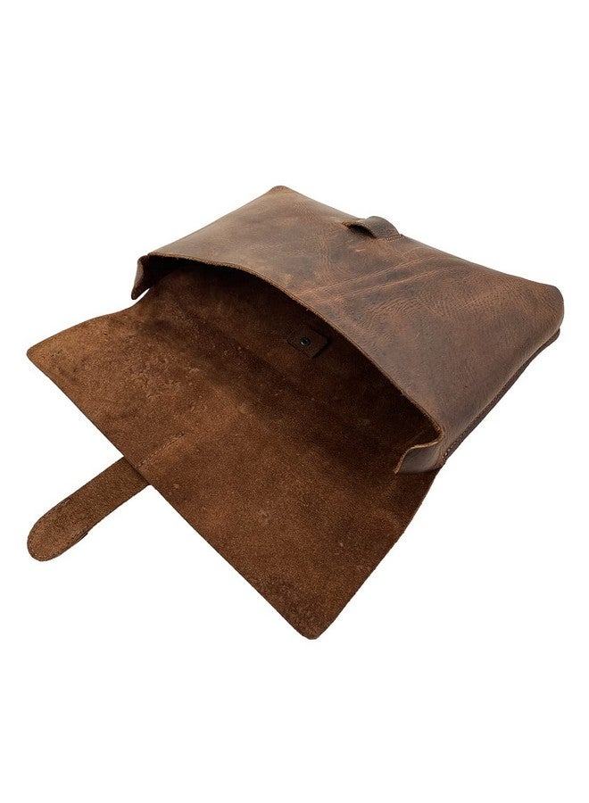 Hide & Drink Leather Clutch Bag Handbag Accessory Organizer Phone Bag Case Handmade Includes 101 Year Warranty :: Bourbon Brown - Image 4