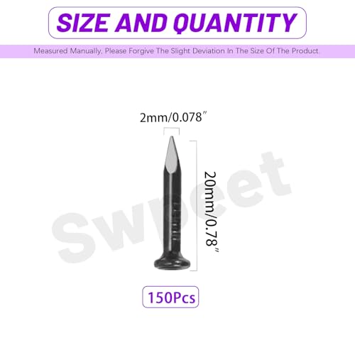 Swpeet 300Pcs 5 Sizes 34 114 135 2 238 Black Hardware Nails Assortment KitSteel Nail Galvanized Nails Small Nails Finishing Nails Wall Nails Wood Nails Nails for Concrete Brick - Image 3