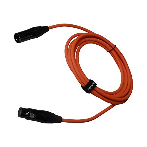 Hawk Proaudio Hawk Sxfg010 Gold Series Xlr Male To Female Microphone Cable With Cable Tie - 3 Meter (Orange Color), ?Orange - Image 1