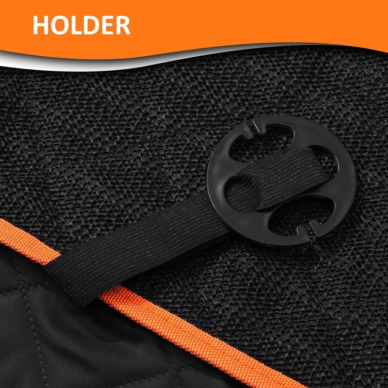 Waterproof Pet Car Seat Cover Dog Hammock Backseat Mat with Orange Trim 137x147cm Non-Slip Protective Pet Travel Accessory for Suvs and Cars - Image 5