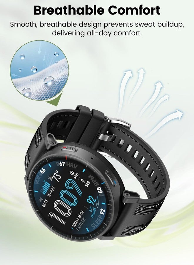 سوار سيليكون من Arxonis متوافق مع ساعات Amazfit Active Max/Active 2 / Balance/Cheetah/T-Rex 3 / GTR 4/3/2، مقاس 22 مم، حزام رياضي سريع الفك للرجال والنساء، أسود - Image 5