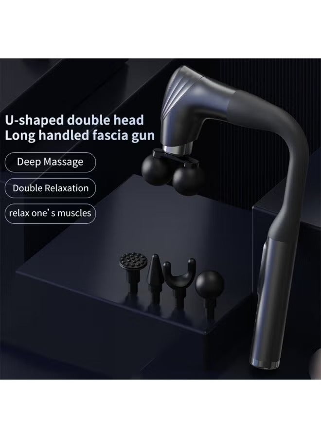 GENNEXT J-Shape Full Body Massage Hammer, 5 Interchangeable Heads, 25W Motor, 1–12 Speed Gears with Modes P2 & P3, 1800–3200 RPM, Lightweight & Quiet with Type-C Fast Charging. - Image 4