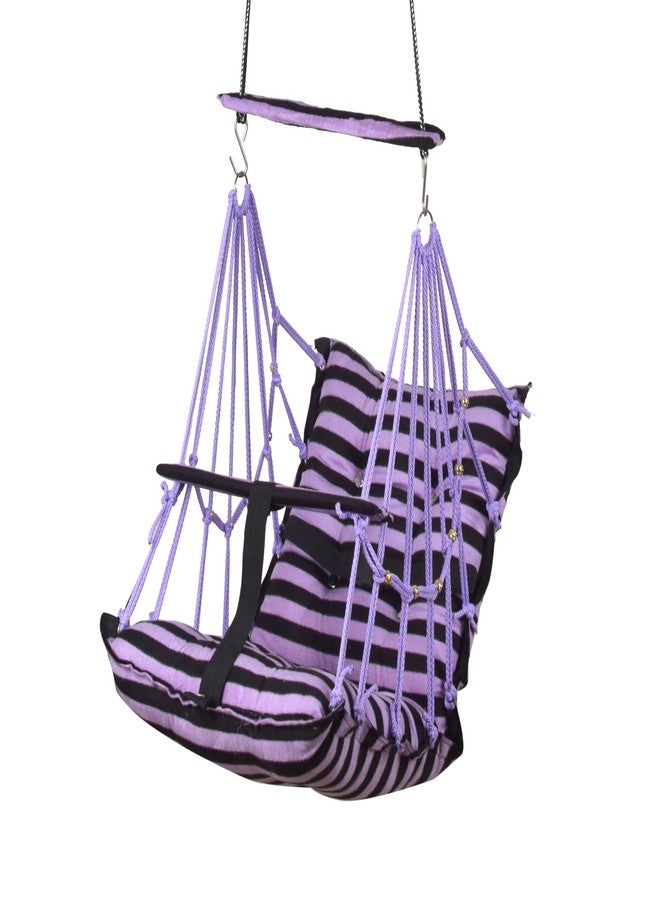 Windson Craft Cotton Baby Hanging Swing for Kids jhula 1-5 Years Swings Cradle Chair uyyala New Born Baby Gifts Foldable and Washable with Safety Belt, Home & Garden (Patta Purple) - Image 2