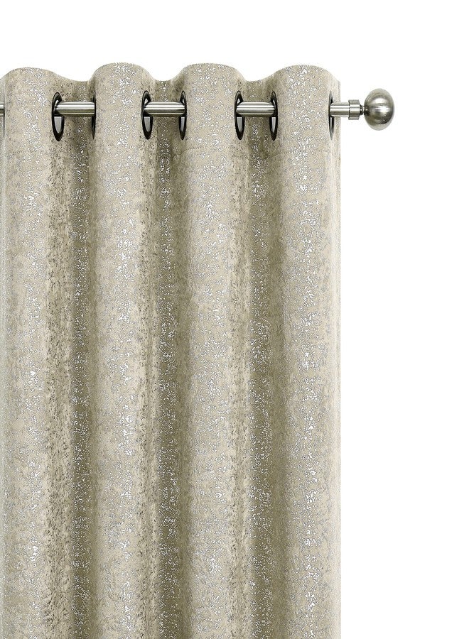 GoodGram 2 Pack Sparkle Chic Thermal Blackout Curtain Panels - Assorted Colors & Sizes (Beige, 84 in. Long) - Image 1