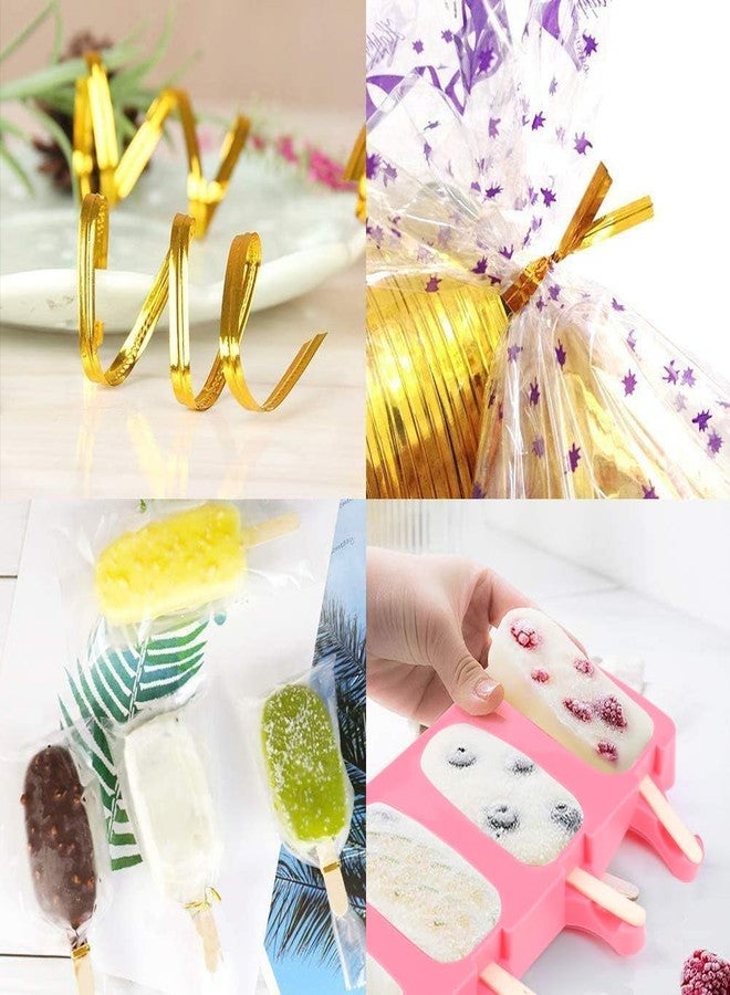 Meajore Popsicle Molds Set of 2, Cakesicles Silicone Mould Ice Cream Mold Oval Cake Pop Mold with 50 Wooden Sticks, 50 Bags for DIY Popsicle (Cherry Red) - Image 2