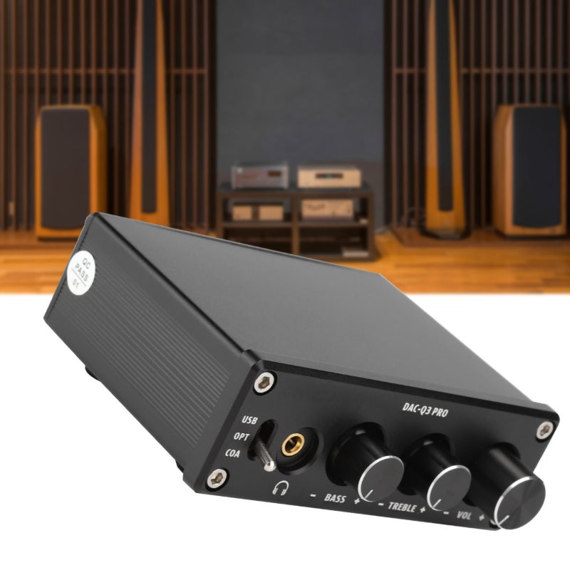 Audio Decoder USB DAC Height Decoding - Adopt MS8412 SA9023 NE5532 97220 Chipset Headphone Amplifier with 3.5MM Headphones Support - High and Low Sound Adjustment Fiber Coax PC-USB Input for Home Audi - Image 4