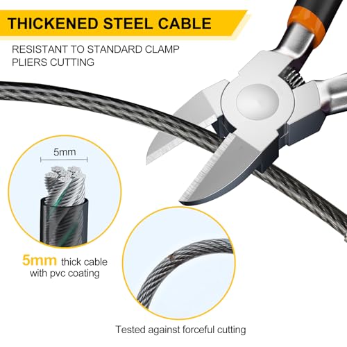 DELSWIN Cable Locks with Combination, 4-Digit Gate Lock with 3 Steel Ropes (9'' /23.6'' /47.2''), Security Cable Lock for Luggage,Helmet,Gym Locker,Cabinet,Gate,Scooter,Bike(Black) - Image 4