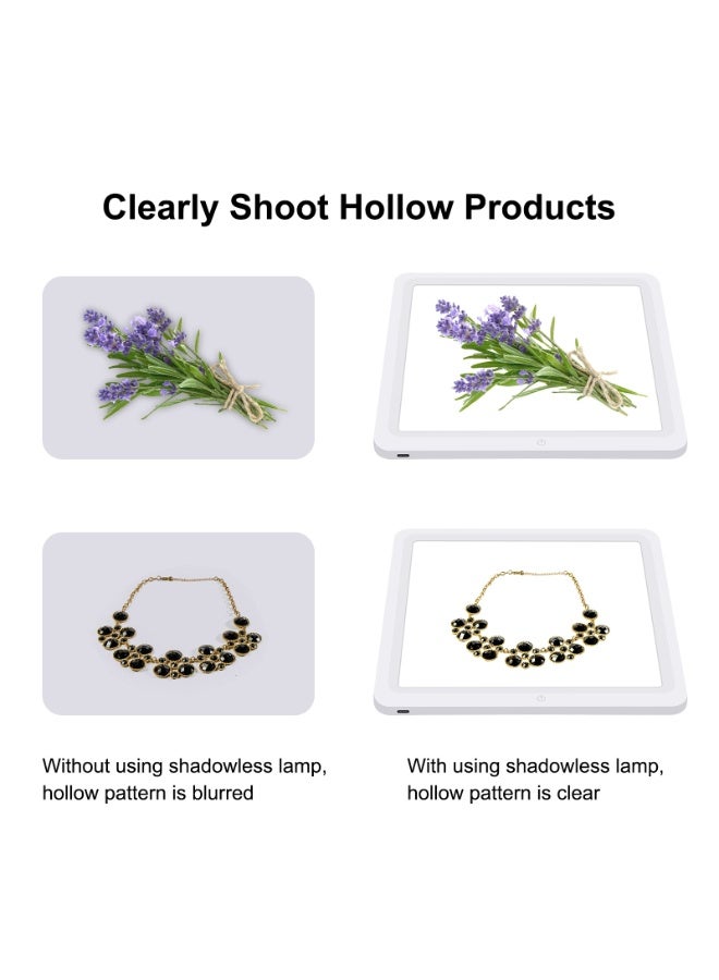 بولوز PULUZ 30 سم لوحة ضوء تصوير LED صغيرة بدون ظل - Image 4