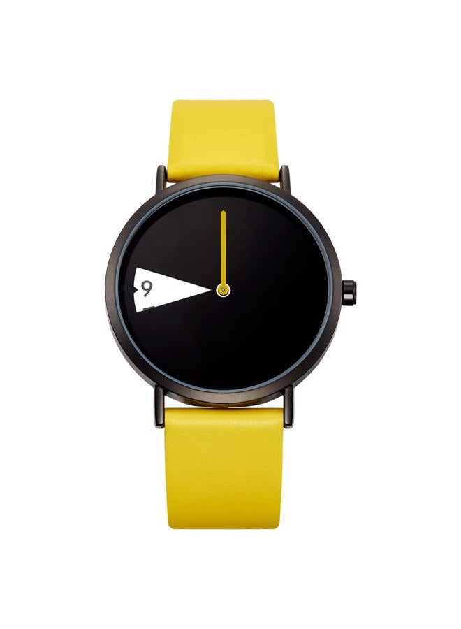 shengke Creative Watch Ultra-Thin Strap Casual Fashion Quartz Minimalist Watch Yellow - Image 1