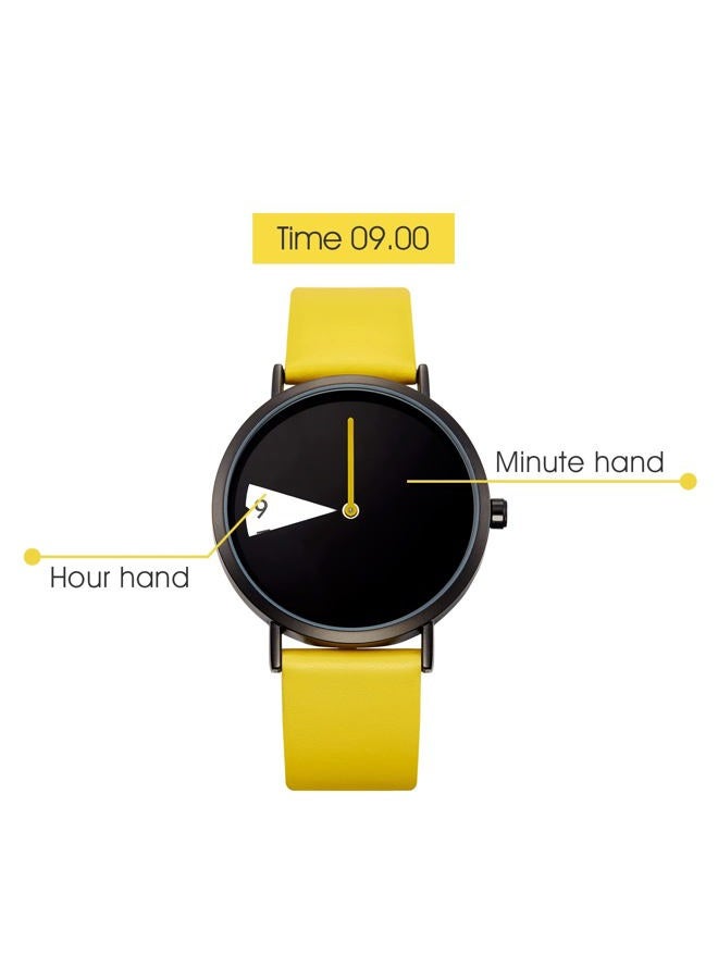 shengke Creative Watch Ultra-Thin Strap Casual Fashion Quartz Minimalist Watch Yellow - Image 2