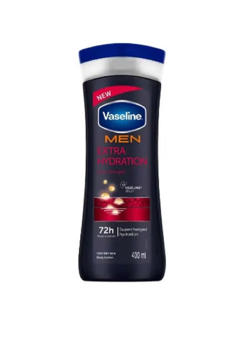 Vaseline لوشن الجسم للرجال بترطيب إضافي 400 مل يستعيد البشرة الجافة جداً ويرطب لمدة تصل إلى 72 ساعة - Image 1