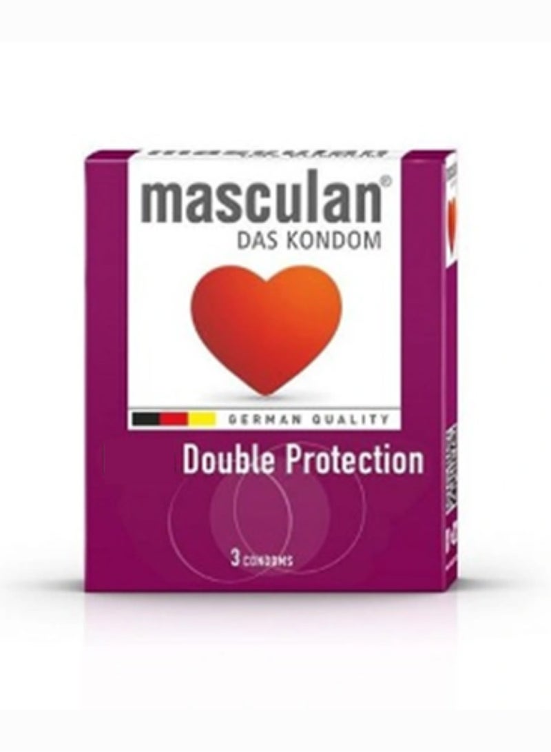 Masculan 3 Condoms Double Protection