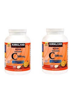 Kirkland Signature Kirkland Vitamin C (500 mg), Tangy Orange, Chewable Tablets, 500 Count (Pack of 2)  - Image 1