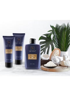 Yard House YARD HOUSE All Natural Bath and Body Spa Gift Basket Set for Men - Ocean Breeze - Luxury Men's Skin Care Kit For Him in Toiletry Bag for Relaxation, Revitalization, Exfoliating, Cleansing  - Image 5