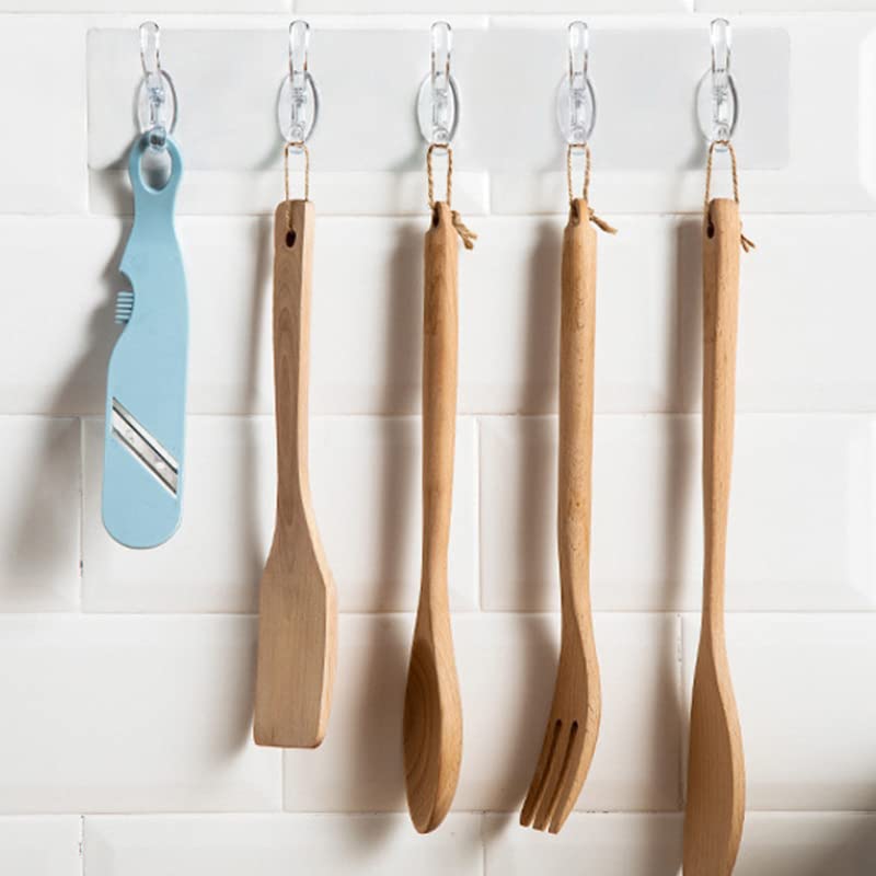 ShreejiiH Self Adhesive 6in 1 Hook Sticker Strip for Wall Hanging MultiPurpose Item Heavy Duty Sticky Hooks for Hanging Reusable Waterproof Transparent Pack of 3 - Image 1