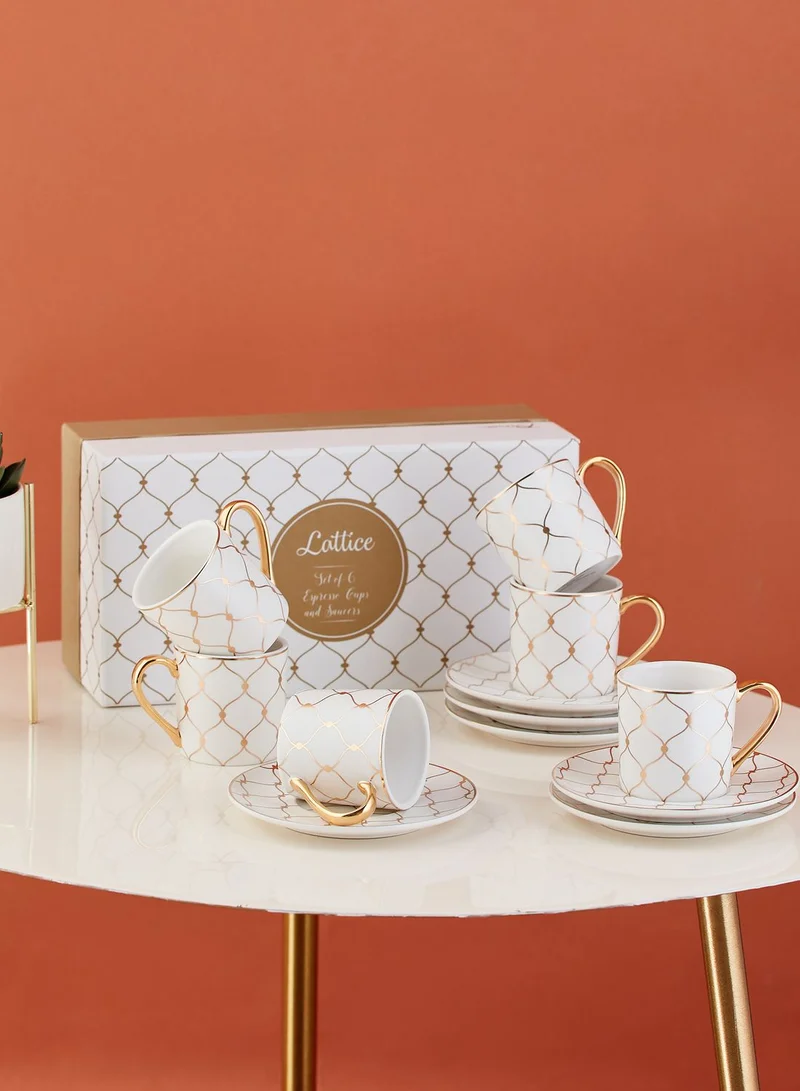 Rosanna 6 Pack Espresso Cup With Saucer