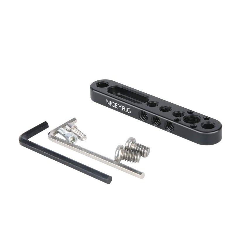 NICEYRIG Multi-Functional Mounting Plate, Cheese Bar with 1/4'' 3/8'' Thread Applicable for Liliput 619AH 819AH FA1011 FA1013, Camera Rig - Image 1