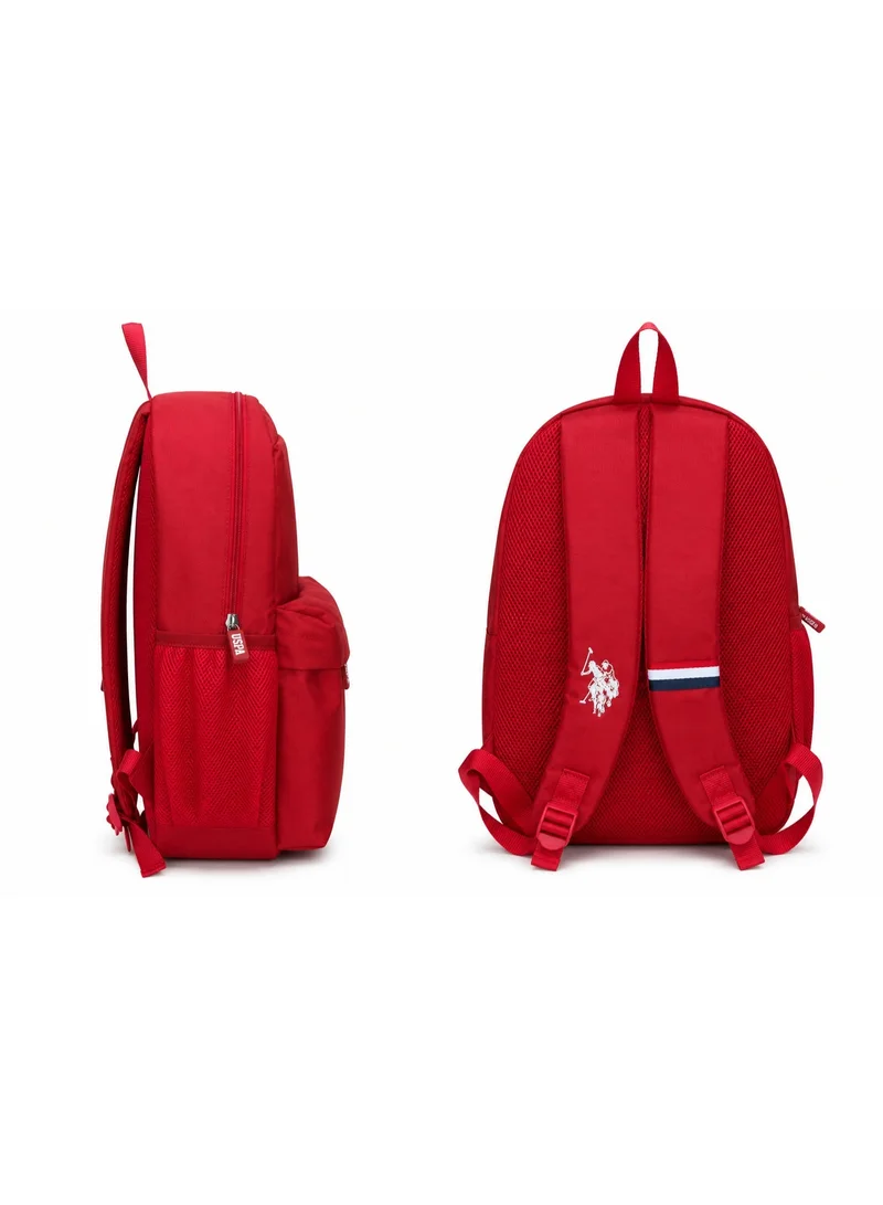 U.S. Polo Assn. U.S. Polo Assn. Classic Burgundy Tonal Everyday Backpack for School and Office MultiCompartment Bag for Campus