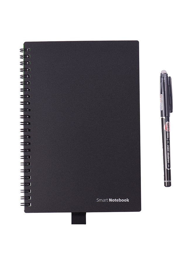 Generic Reusable Smart Notebook Hardcover With Erasable Pen Black  - Image 1