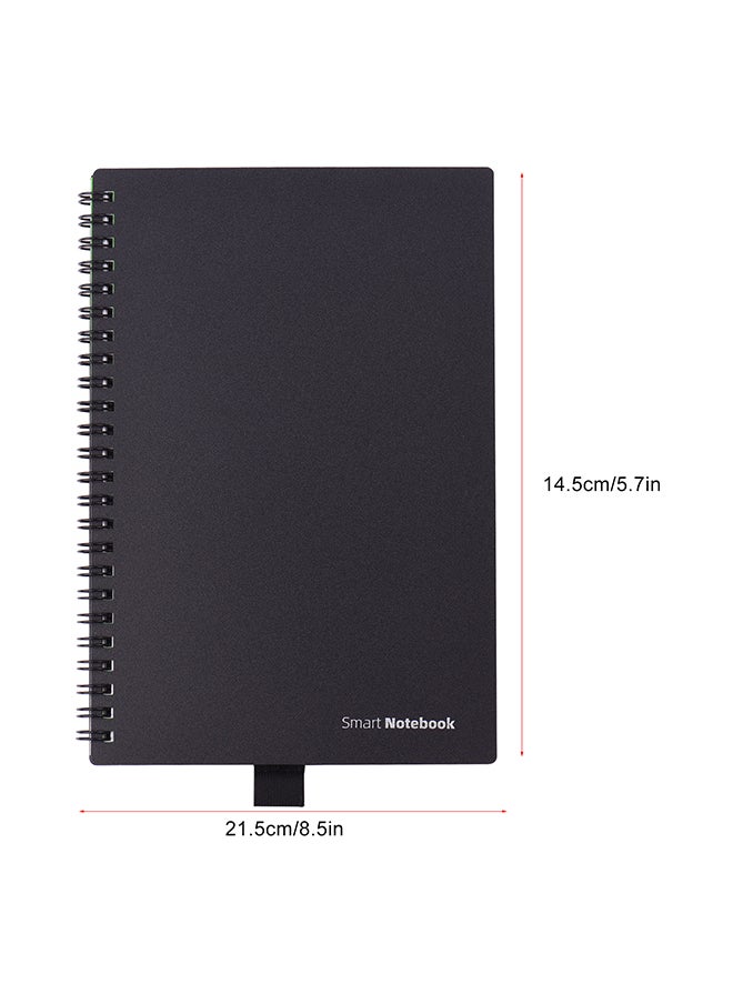 Generic Reusable Smart Notebook Hardcover With Erasable Pen Black  - Image 3