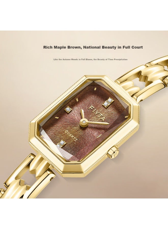 Fiyta Qingcheng Series, Dongfang Meiren Suzhou Embroidery Style Maple Leaf Brown Chinese-style Watch For Women, Gift For Girlfriend - Image 3