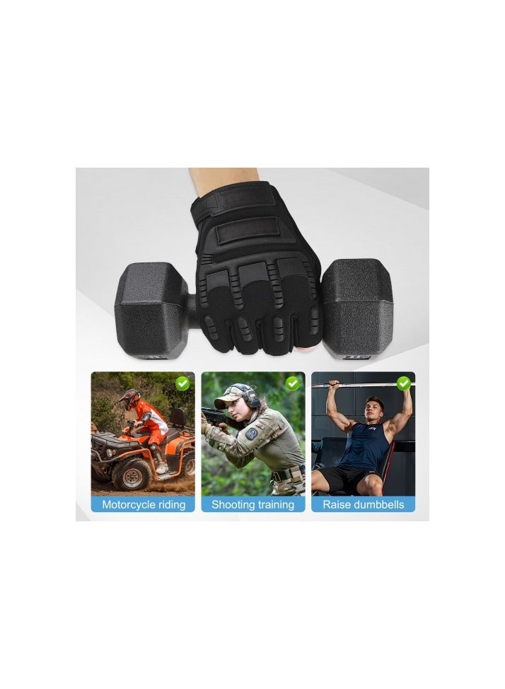 Half-Finger Protective Gloves – Black, Nylon Material, Knuckle Protection Shell, Breathable & Sweat-Absorbing, One Size - Image 3