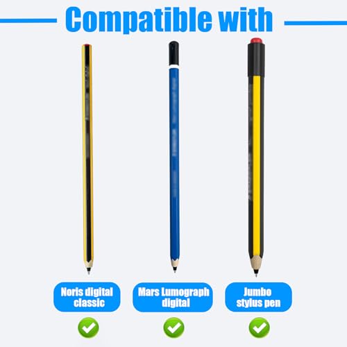 REEYEAR No Worn Out Fine Replacement Pencil Nibs Compatible with STAEDTLER Noris Digital Jumbo/Classic/Mini EMR Digital Pen Stylus, Titanium Alloy Ballpoint Tips fits for Noris EMR Pen,2 Pcs - Image 4