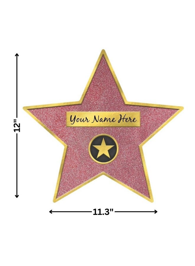 Amscan Glitz & Glam Star Decal Clings - 11.3" x 12" (Pack of 8) - Removable & Reusable Pink & Gold Coated Cardboard Decor for Celestial-Themed Events, Parties & Bedrooms - Image 2