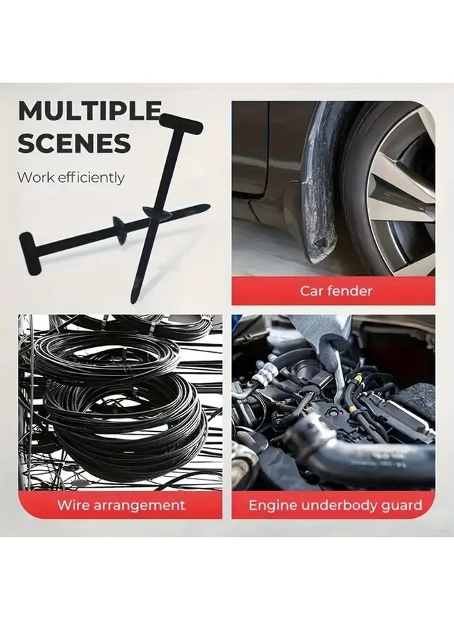 120pcs Black Self Latching Nylon Zip Ties For Cable Management Wire Holder And Car Repair - Image 2