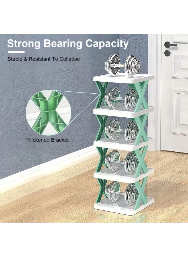 بلومنغ تايم رف شبشب بسيط عند الباب ، متعدد الطبقات موفر للمساحة ، تركيب منزلي خال من الغبار ، خزانة أحذية بلاستيكية قابلة للطي - Image 5