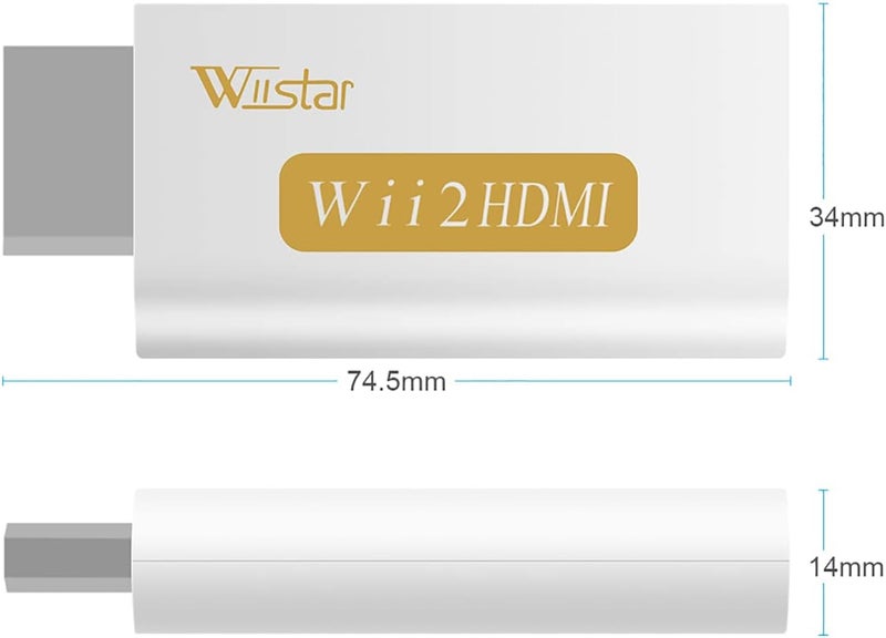 Wiistar Wii to HDMI Converter Output Video Audio Adapter HDMI Converter - Supports All Wii Display Modes to HDTV & Monitor - Image 4