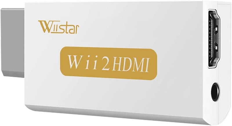 Wiistar Wii to HDMI Converter Output Video Audio Adapter HDMI Converter - Supports All Wii Display Modes to HDTV & Monitor - Image 1