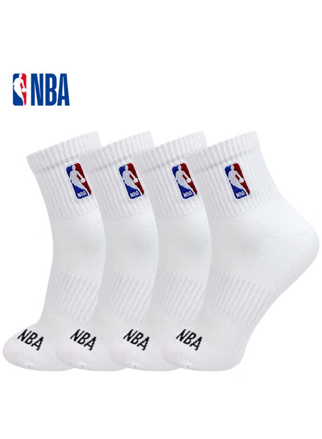Nba Men's Anti-odor Antibacterial Breathable Moisture-wicking Sports Cotton Socks 2 Pairs - Image 2