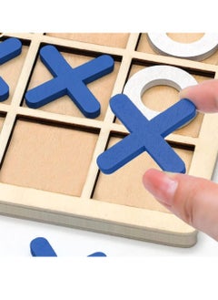 MARGOUN Tic-Tac-Toe Wooden Block Game Classic Board Games for Kids Early Educational Toys for Kids Fun for Indoor and Outdoor Daytime Night Activity for Boys Girls Toddlers  - Image 4