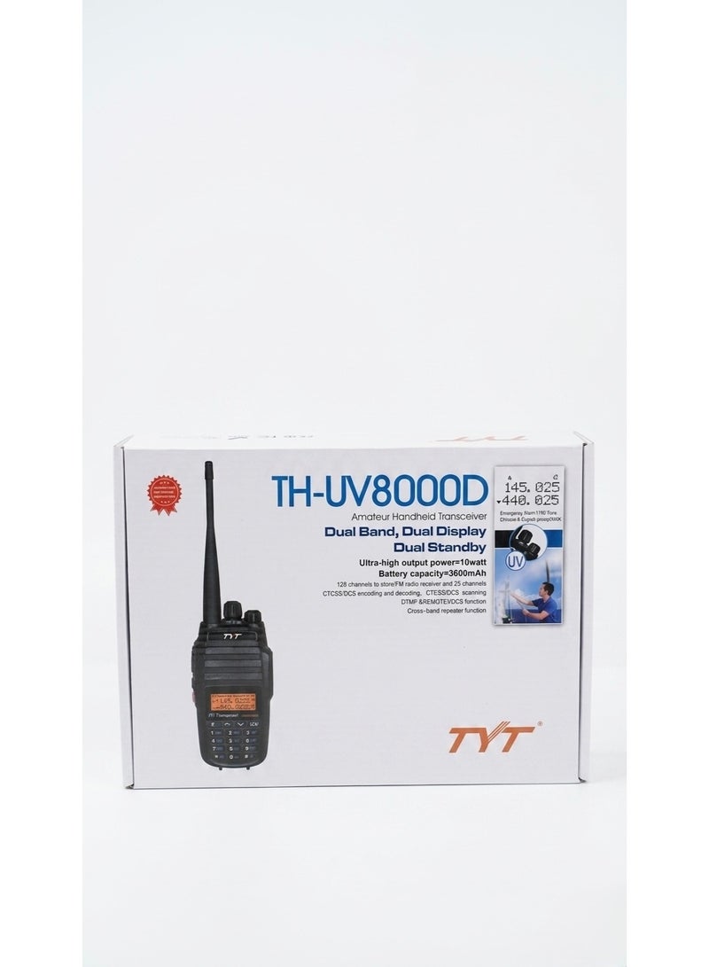 TYT TH-UV8000D Dual-Band High-Power Handheld Amateur Transceiver (10W, 3600mAh) - Image 2