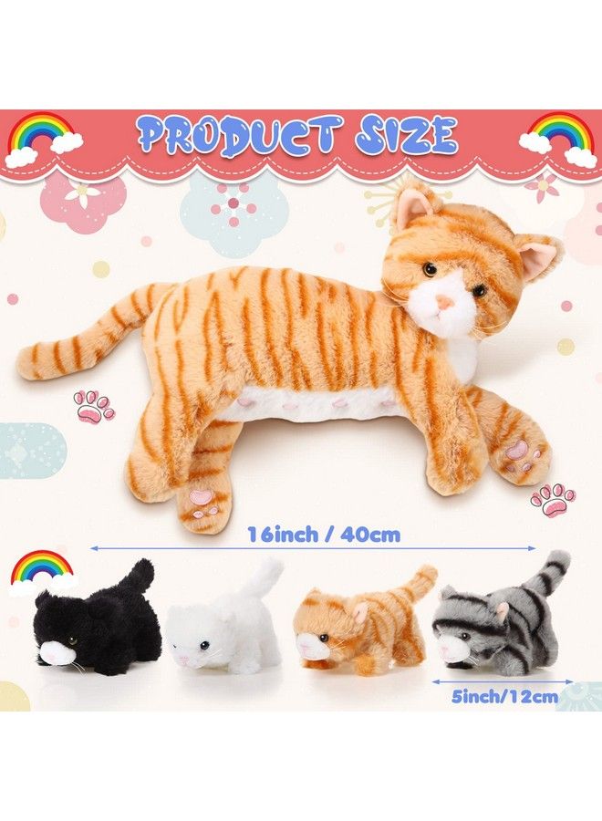 Skylety Nurturing Cat Stuffed Animal: Plush Mommy Kitty & 4 Kittens For Girls Boys Birthday Gifts (Cute Style) - Image 3