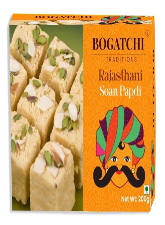 BOGATCHI Complete Rakhi Gift Hamper Sweets and Dry Fruits, Best Gift for Brother, Traditional Soan Papdi(200g) & Natural Raisins (50g) + Free Rakhi Greeting Card + Free Rakhi + Roli Chawal - Image 2