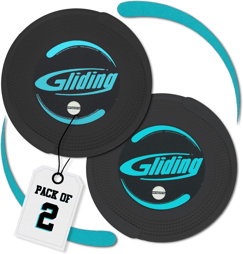 Gliding Store أقراص للتمارين الرياضية - منزلقات تمارين للسجاد والأرضيات الخشبية 1 زوج، منزلقات تمارين أصلية لتمارين مقاومة الجسم بالكامل، تشمل 4 تمارين فيديو متدفقة - Image 1
