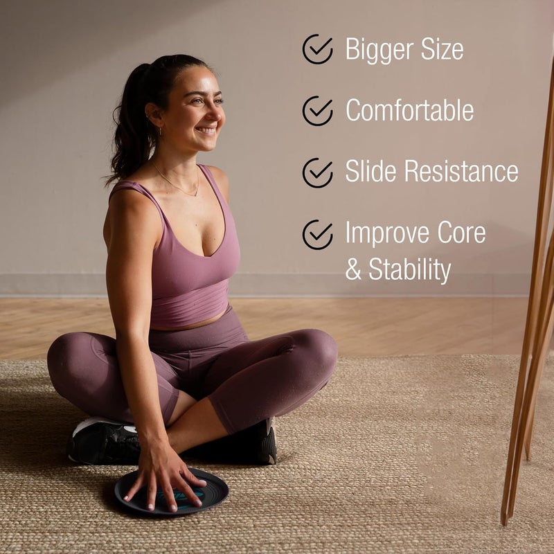 Gliding Store أقراص للتمارين الرياضية - منزلقات تمارين للسجاد والأرضيات الخشبية 1 زوج، منزلقات تمارين أصلية لتمارين مقاومة الجسم بالكامل، تشمل 4 تمارين فيديو متدفقة - Image 2