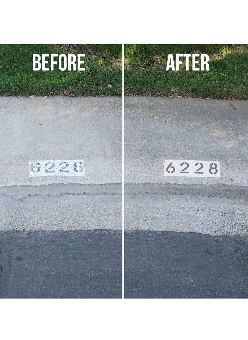 SYOSI - Curb Stencil Kit for Address Painting, Reusable Plastic Numbers Stencils - 14 Mil Mylar Plastic for Painting in Wall Wood Road Mailbox [4" Tall Numbers, 2 of Each] - Image 1