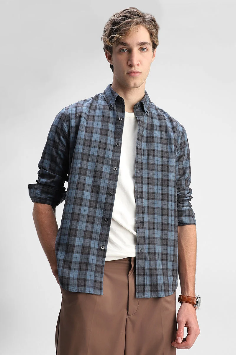 SNITCH 100% Cotton Slim Fit Checks Shirt