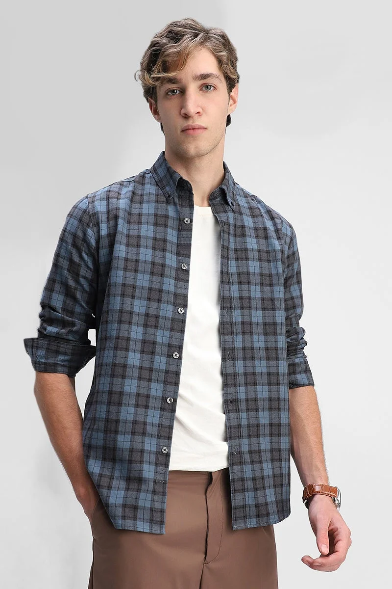 SNITCH 100% Cotton Slim Fit Checks Shirt