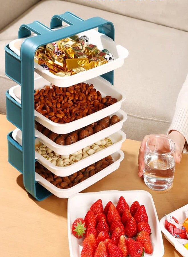 GION Plastic 6 Layer Wall Hanging Kitchen Rack Food Organizer Rack // Kitchen Fruit Vegetable Storage Dish Holder // Wall-Hanging Shelves Pantry Organizer Box (1Pcs) (Multicolor) - Image 2