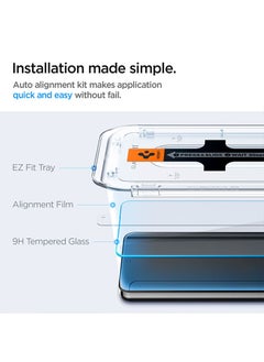 Spigen GLAStR EZ Fit HD for Samsung Galaxy S24 PLUS Tempered Glass Screen Protector [2 PACK] with Easy Install Tray  - Image 5