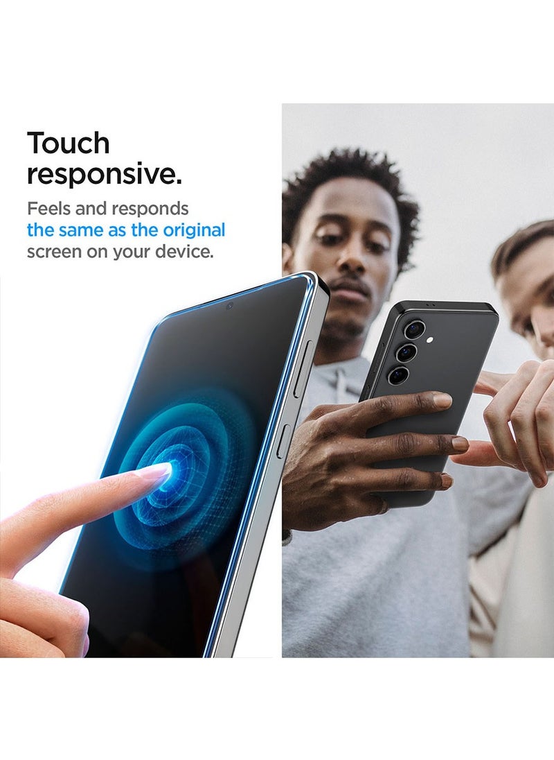 Spigen - GLAStR EZ Fit HD for Samsung Galaxy S24 PLUS Tempered Glass Screen Protector [2 PACK] with Easy Install Tray - Image 1