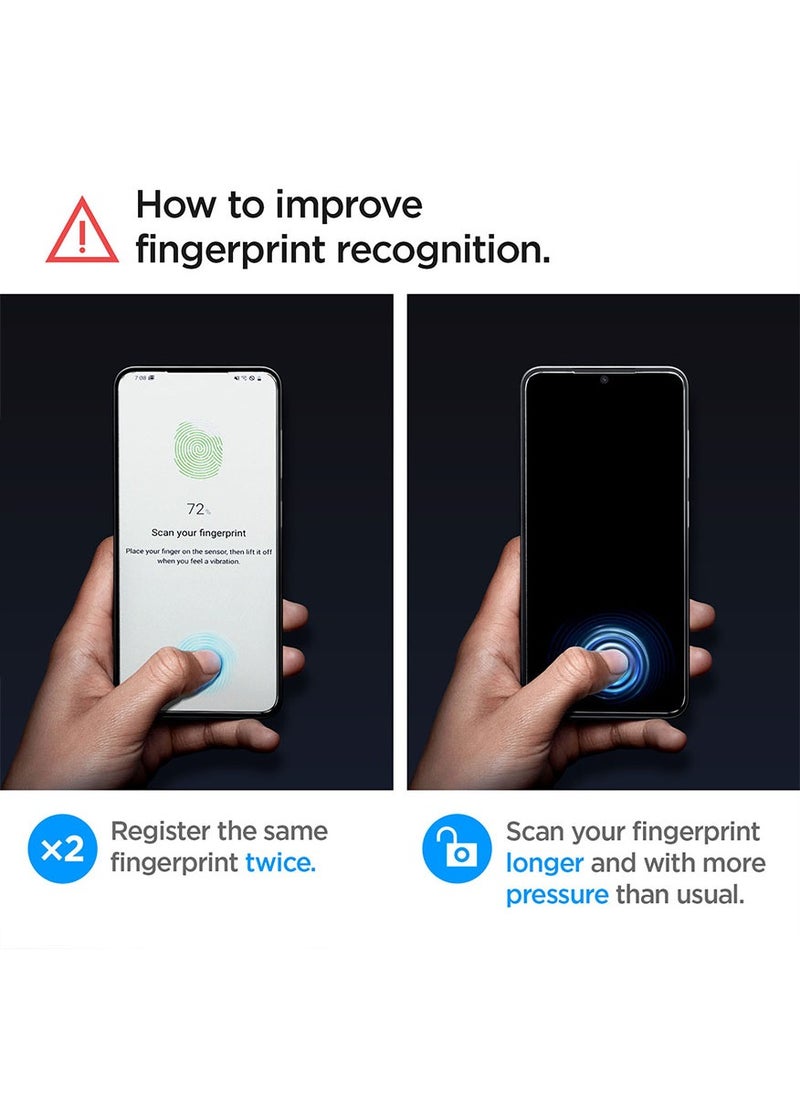 Spigen - GLAStR EZ Fit HD for Samsung Galaxy S24 PLUS Tempered Glass Screen Protector [2 PACK] with Easy Install Tray - Image 1