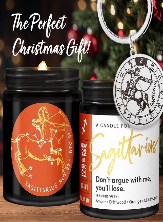 WAX & WIT Sagittarius Gifts for Women, Zodiac Gifts for Women, Astrology Gift for Woman, Zodiac Candles, Sagittarius Candle, November December Birthday Gift for Woman - 9oz - Image 3
