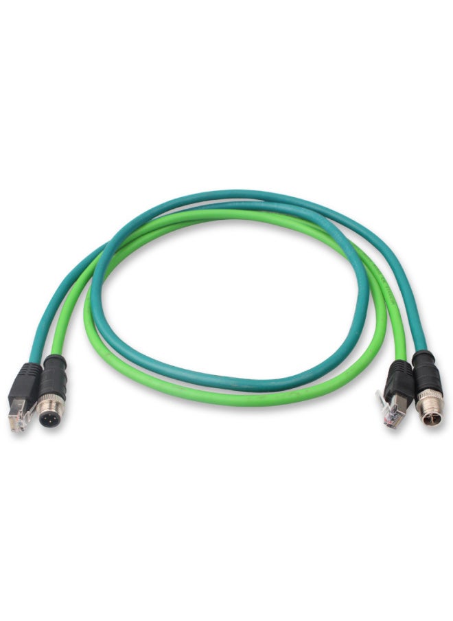 Generic M12 Connector Adapter RJ45 Network Double Shielded Industrial Ethernet High Flexible Network Cable 4 8 Core A Type D X Type Coding-Color:M12X 8-core High Flexible Wire-Line Length:12 M  - Image 5