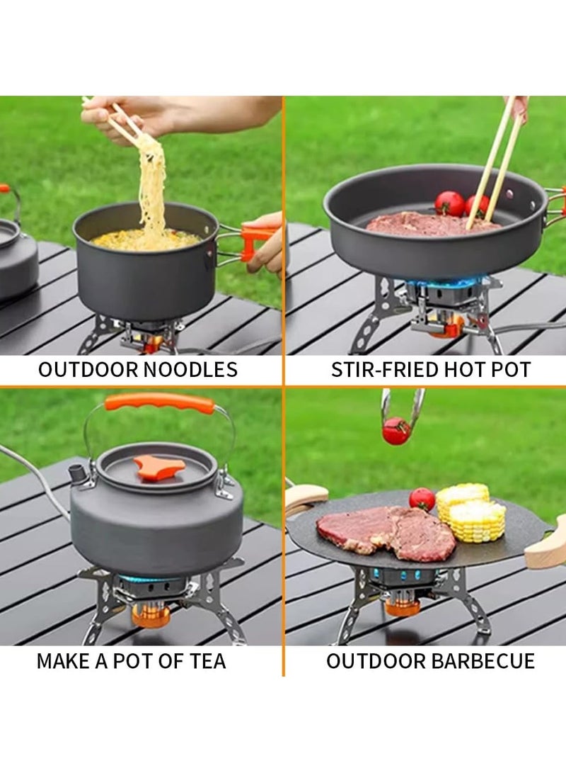تابيت موقد تخييم محمول بقوة 6800 واط، موقد طهي خارجي محمول مع محول حاوية وقود، إشعال بيزو، حقيبة حمل، موقد غاز للتخييم مقاوم للرياح قابل للطي للتنزه سيرًا على الأقدام - Image 4